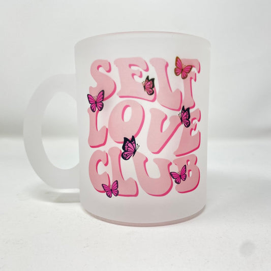 Self Love Club Butterfly Frosted Mug, 10oz